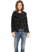 Gerald & Stewart By Fidelity Biker Coat - Black - Lyst