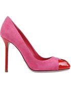 Sergio Rossi Courts with Open Toe - Lyst