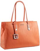 Calvin Klein Sloane Pebble Leather Business Tote - Lyst