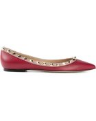 Valentino 'Rockstud' Ballerinas - Lyst