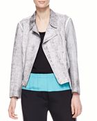 3.1 Phillip Lim Cropped Motorcycle Jacket - Lyst