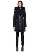 Mackage Steffy-F4 Long Navy Winter Wool Duffel Coat - Lyst