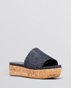 Stuart Weitzman Platform Slide Mule Sandals - Flatout - Lyst