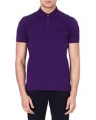 Hugo Boss Logo Polo Shirt Purple - Lyst