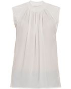 3.1 Phillip Lim Silk Gathered Neck Blouse - Lyst