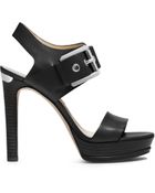 Michael Kors Becca Leather Platform Sandal - Lyst
