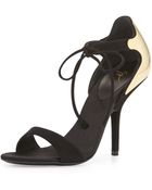 Giuseppe Zanotti Metal Cap Suede Sandal - Lyst