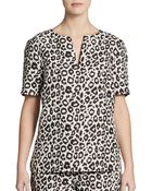 W118 By Walter Baker Randi Leopard-Print Top - Lyst