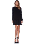 RED Valentino Long Sleeve Ruffle Dress - Lyst
