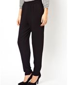 Asos Tapered Trousers In Jersey - Lyst