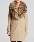Sam. Crosby Wool Coat With Fur Trim - Lyst