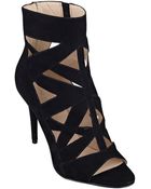 Nine West Delfina Caged Booties - Lyst