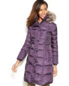 London Fog Faux-Fur-Trim Quilted Down Puffer Coat - Lyst