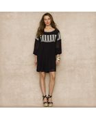 Ralph Lauren Blue Label Embroidered Gauze Dress - Lyst