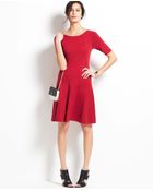 Ann Taylor Seamed Sweater Dress - Lyst