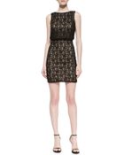 Aidan Mattox Sleeveless Lace Cocktail Dress - Lyst
