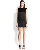 Alexander Wang Draped Distressed-Back Satin Dress - Lyst