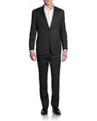 Saks Fifth Avenue Black Classic-Fit Pinstriped Wool Suit - Lyst