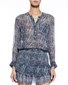 Etoile Isabel Marant Zino Printed Chiffon Blouse - Lyst