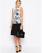 Asos Maternity Sheer And Solid Top In Floral Print - Lyst