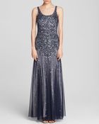 Adrianna Papell Gown - Sleeveless Beaded Godet - Lyst