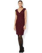 Lauren by Ralph Lauren Cap-Sleeve Sequin-Lace Dress - Lyst