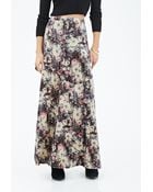 Forever 21 Floral Velveteen Maxi Skirt - Lyst
