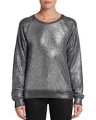 C&c California Metallic French Terry Sweater - Lyst
