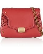 Nina Ricci Lasercut Leather and Suede Shoulder Bag - Lyst