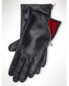 Lauren by Ralph Lauren Leather Zip Gloves - Lyst