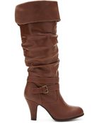 Forever 21 Heeled Knee-High Boots - Lyst