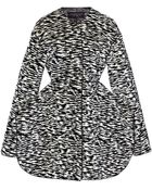 Giambattista Valli Flared Velvet Jacquard Coat - Lyst