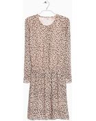 Mango Printed Pleated Dress - Lyst