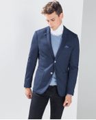 Zara Double Sided Piqué Blazer with Elbow Patches - Lyst