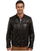 Vince Camuto Smooth Lamb Moto Jacket - Lyst