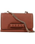 Valentino Clutch Va-Va-Voom Grained Calf Leather With Helded Studs - Lyst