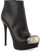 Alexander McQueen Brogue Toecap Booties - Lyst