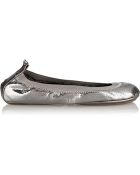 Yosi Samra Classic Metallic Fold-Up Leather Ballet Flats - Lyst