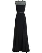Elie Saab Sheer-Paneled Silk-Blend Gown - Lyst