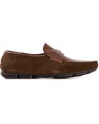 Giorgio Armani Lizard Embossed Loafers - Lyst