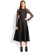 Donna Karan New York Belted Midi Dress - Lyst