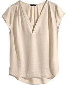 H&M V-Neck Blouse - Lyst