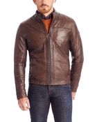 BOSS Orange Jips | Stand Collar Leather Jacket - Lyst