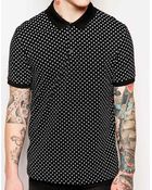 Asos Polo Shirt with Ditsy Print - Lyst