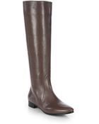 Prada Leather Knee-High Boots - Lyst