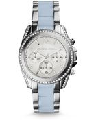 Michael Kors Blair Silver-Tone Acetate Watch - Lyst