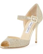 Jimmy Choo Lace Mary Jane Glitter Sandal - Lyst