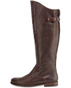 Henry Beguelin Crocodile & Leather Knee Boot - Lyst