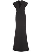 Victoria Beckham Floor-Length Wool And Silk Dress - Lyst