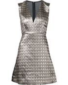 Alice + Olivia Metallic Dress - Lyst